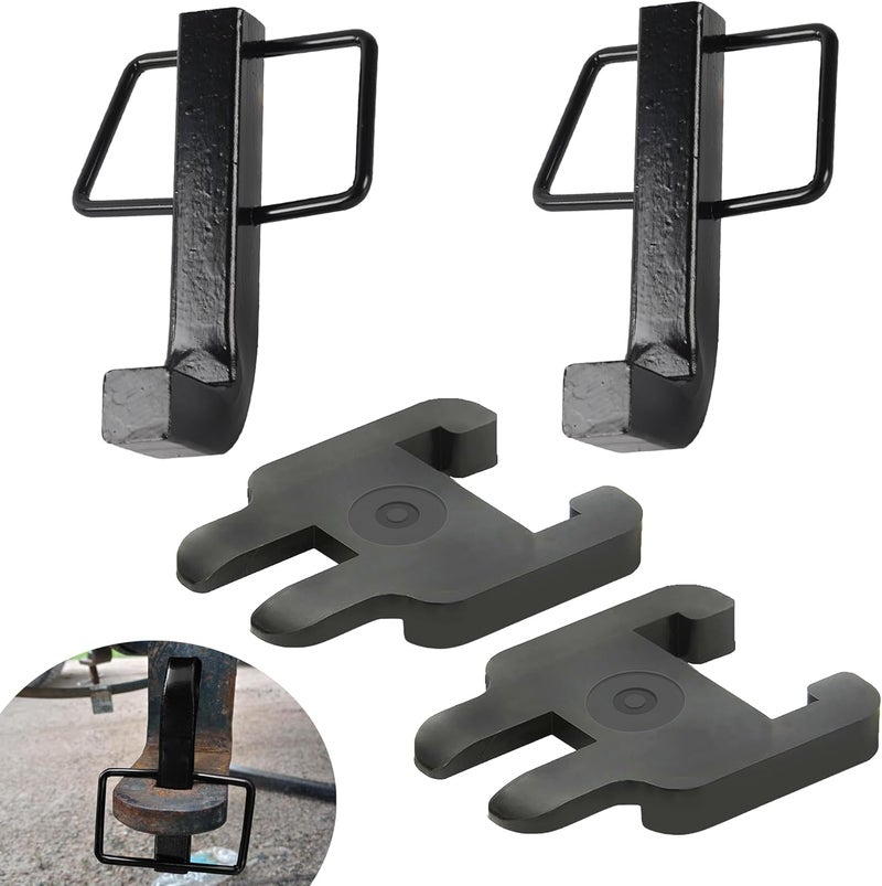 Aussio (2+2) Combo Pack 4 1/4" x1 3/4" Premium Snap L-Pins for Weight Distribution Hitches, Sway Bracket Jacket Compatible with E2 Hitch Sway 6k 8k 10k 12k 14k Sway Control Brackets Eliminate Noise - Black - Image 1